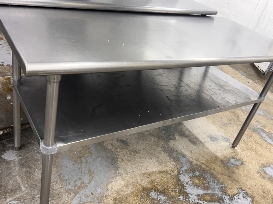S/S 6 Ft Table with Lower Shelf