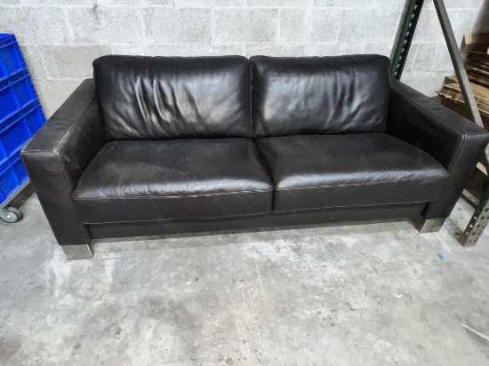 Very Finde Leather Sofa, 78" , Note, Belonged to Owner
