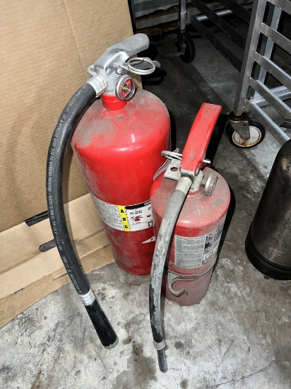 Red Fire Extinguishers