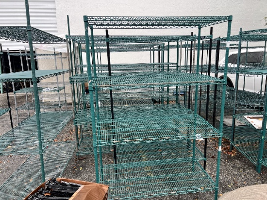 Metro Shelving Units, with (4) Shelves Each Unit, 24" X 48" X 87"