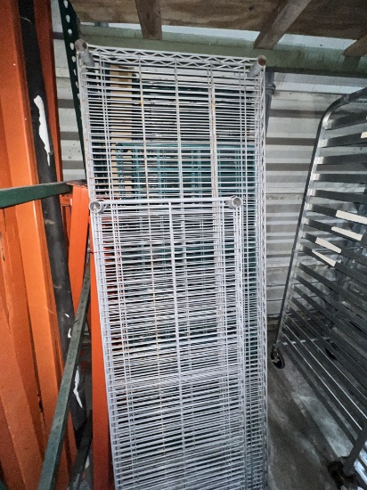 Large Lot of Metro Shelves with Poles and Shelves