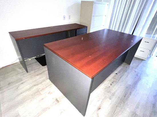 Executive Desk 72" X 36" and Matching Credenza 72" X 20"