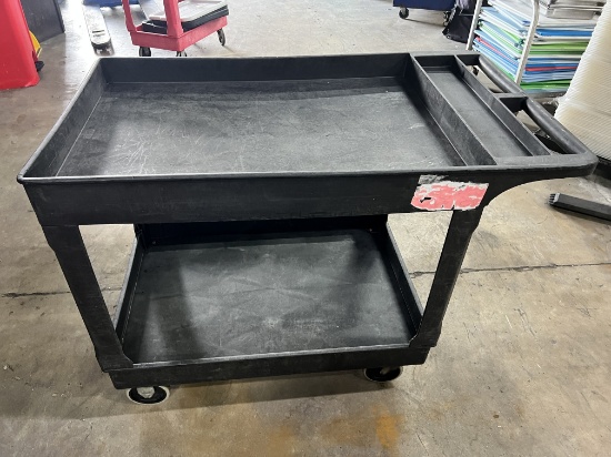 Black Uline Cambro 2 Level Cart, 36" X 26" on Casters