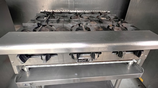Asber 6 Burner Stove with S/S Equipment Stand
