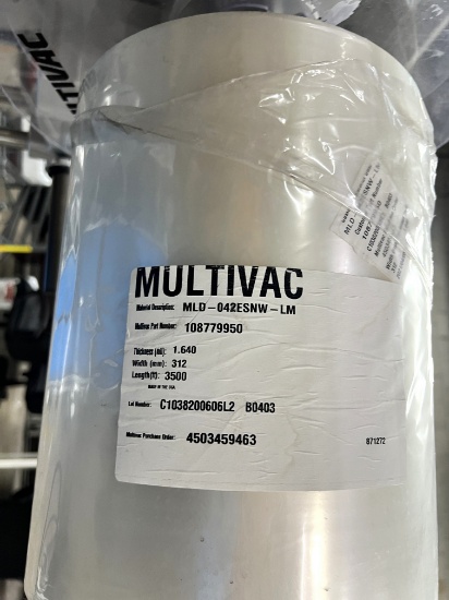 MultiVac Clear Plastic Wrap, 3500 Ft Pwer Roll,Part # 108779950, Thickness 1.640