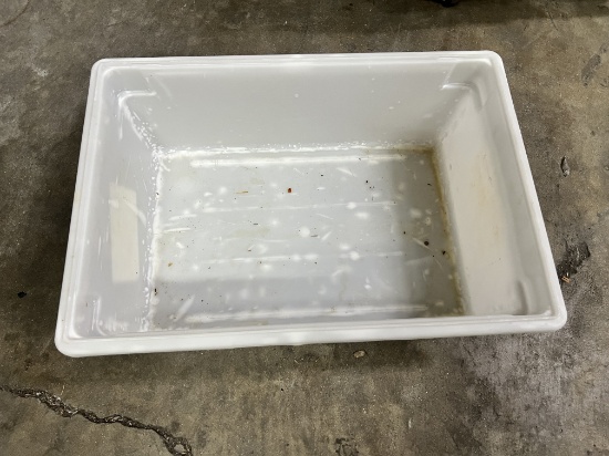 Perferated White Bins with Lids and Cart, 4" Deep 15" X 25"