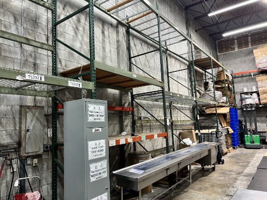 Heavy Duty  Pallet Racks, 16' Uprights, with 8' Step Beams with Grids