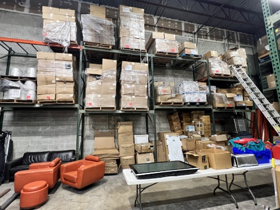 Heavy Duty  Pallet Racks, 16' Uprights, with 8' Step Beams with Grids
