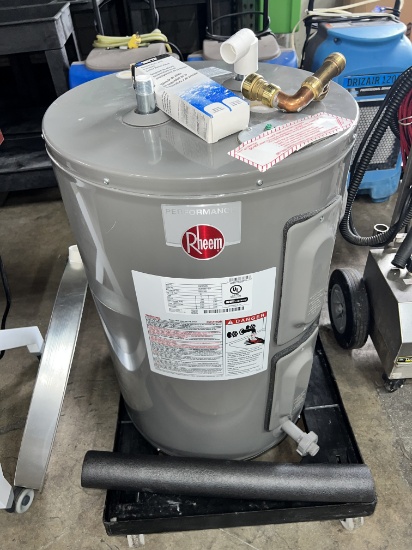 Brand New Rheem Electric Water Heater with Drip Pan, #XE30S06ST45U1