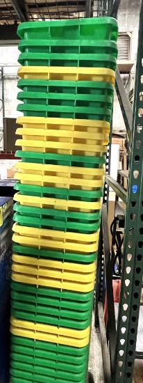 Color Coded, Green & Yellow Bins, 15" X 24",