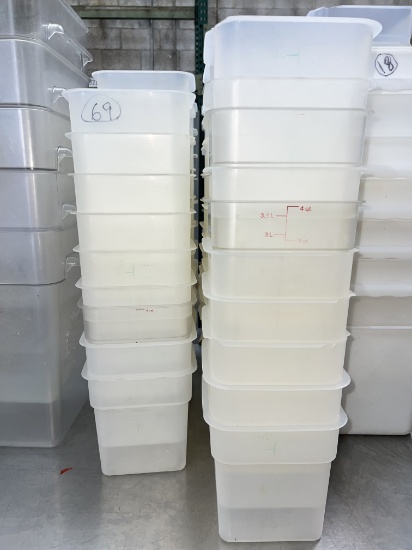 Cambro Containers, 4 Quart Size with Lids