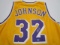 Magic Johnson of the LA Lakers signed autographed basketball jersey TAA COA 682