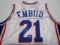Joel Embiid of the Philadelphia 76ers signed autographed basketball jersey PAAS COA 401