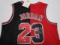 Michael Jordan of the Chicago Bulls signed autographed split basketball jersey TAA COA 766