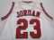 Michael Jordan of the Chicago Bulls signed autographed white basketball jersey TAA COA 870