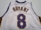 Kobe Bryant of the LA Lakers signed autographed #8 white basketball jersey TAA COA 257