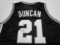Tim Duncan of the San Antonio Spurs signed autographed basketball jersey PAAS COA 604