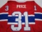 Carey Price of the Montreal Canadiens signed autographed hockey jersey Legends COA 481