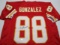 Tony Gonzalez of the KC Chiefs signed autographed football jersey PAAS COA 187