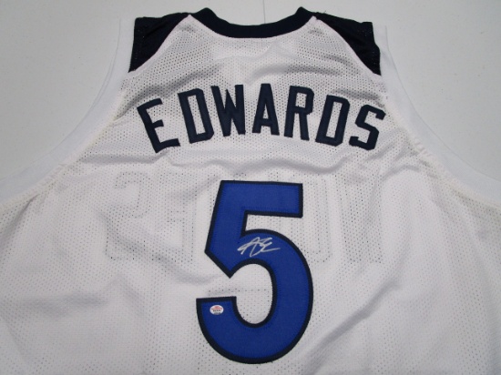 Anthony Edwards of the Minnesota Timberwolves signed autographed basketball jersey PAAS COA 440