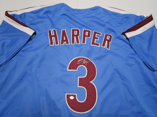 Bryce Harper of the Philadelphia Phillies signed autographed baseball jersey PAAS COA 183