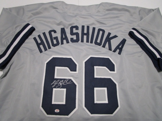 Kyle Higashioka of the NY Yankees signed autographed baseball jersey PAAS COA 451