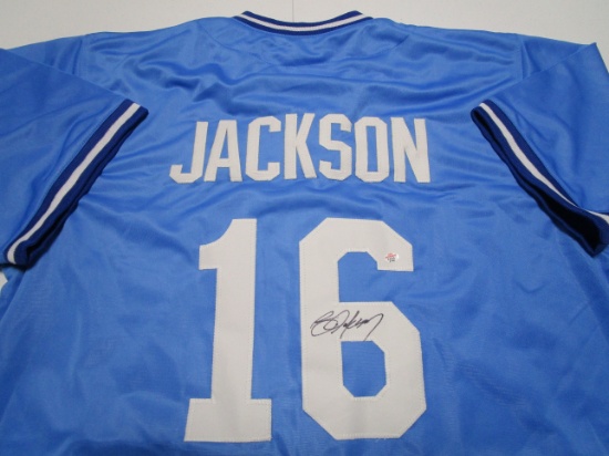 Bo Jackson of the KC Royals signed autographed baseball jersey PAAS COA 468