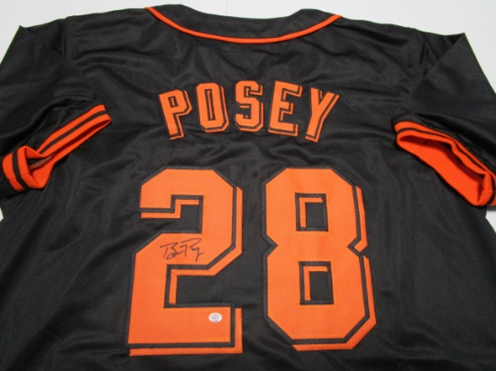 Buster Posey of the San Francisco Giants signed autographed baseball jersey PAAS COA 041
