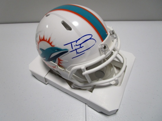 Tua Tagovailoa of the Miami Dolphins signed autographed mini football helmet PAAS COA 256