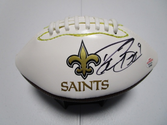 Drew Brees of the New Orleans Saints signed autographed mini football PAAS COA 482