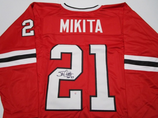 Stan Mikita of the Chicago Blackhawks signed autographed hockey jersey PAAS COA 245