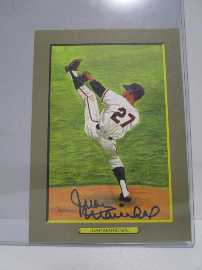 Juan Marichal of the San Francisco Giants signed autographed 5x7 Perez Steele Card