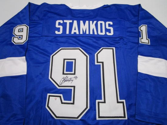 Steven Stamkos of the Tampa Bay Lightning signed autographed hockey jersey PAAS COA 638