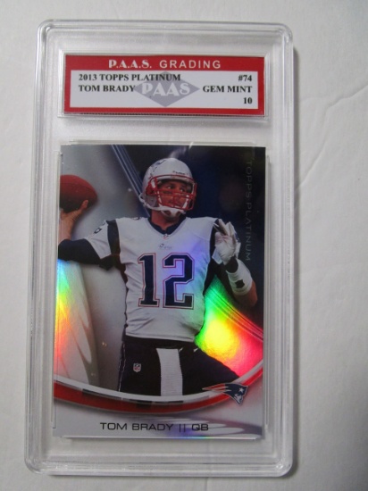 Tom Brady Patriots 2013 Topps Platinum #74 graded PAAS Gem Mint 10