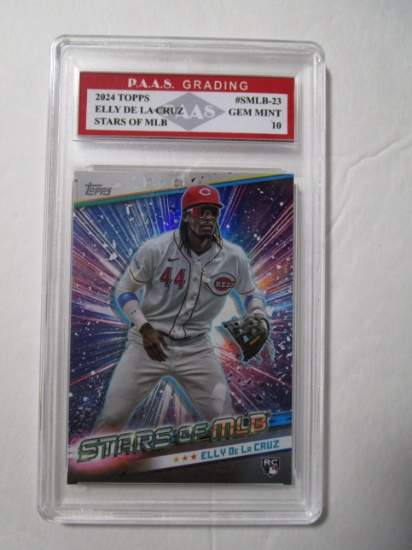 Elly De La Cruz Reds 2024 Topps Stars of MLB #SMLB-23 graded PAAS Gem Mint 10