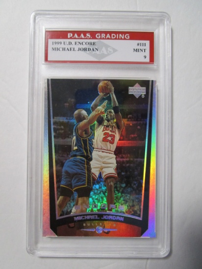 Michael Jordan Bulls 1999 Upper Deck Encore #111 graded PAAS Mint 9