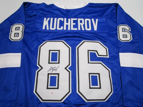 Nikita Kucherov of the Tampa Bay Lightning signed autographed hockey jersey PAAS COA 012