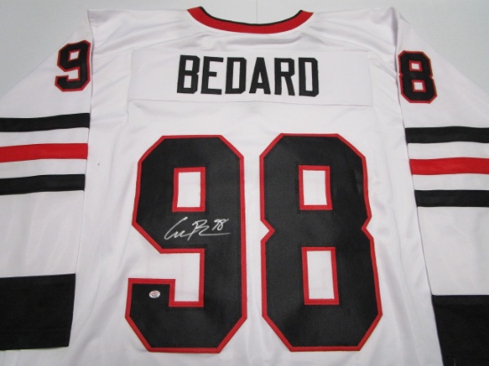 Connor Bedard of the Chicago Blackhawks signed autographed hockey jersey PAAS COA 838