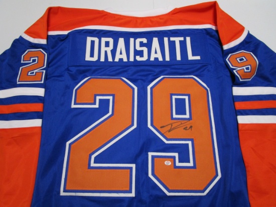 Leon Draisaitl of the Edmonton Oilers signed autographed hockey jersey PAAS COA 311