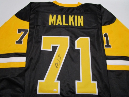 Evgeni Malkin of the Pittsburgh Penguins signed autographed hockey jersey PAAS COA 482