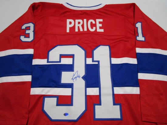 Carey Price of the Montreal Canadiens signed autographed hockey jersey Legends COA 481