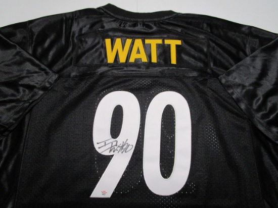 TJ Watt of the Pittsburgh Steelers signed autographed football jersey PAAS COA 618
