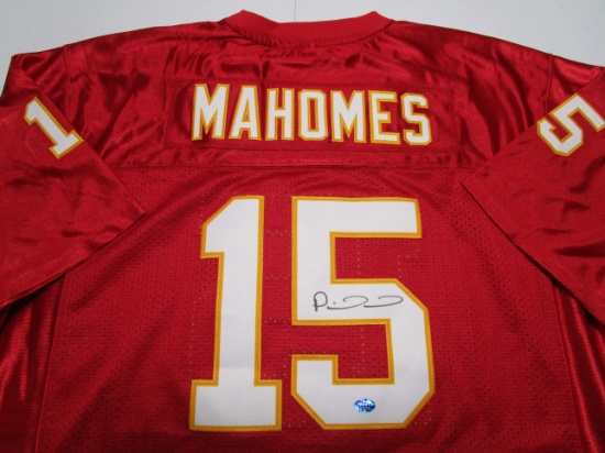Patrick Mahomes II of the KC Chiefs signed autographed football jersey TAA COA 219