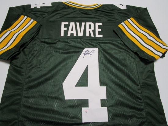 Brett Favre of the Green Bay Packers signed autographed football jersey PAAS COA 302