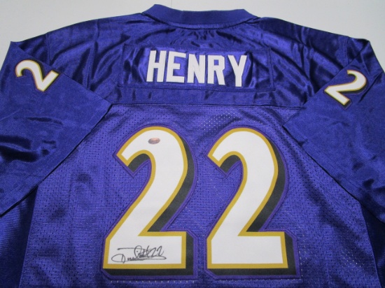 Derrick Henry of the Baltimore Ravens signed autographed football jersey Legends COA 448
