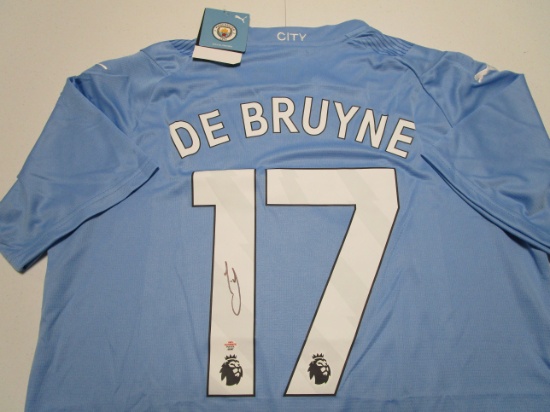 Kevin De Bruyne of Manchester City signed autographed soccer jersey PAAS COA 567