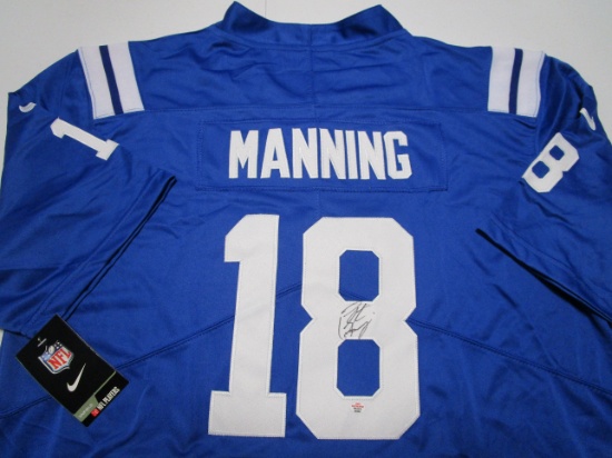 Peyton Manning of the Indianapolis Colts signed autographed football jersey PAAS COA 253
