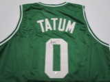 Jayson Tatum of the Boston Celtics signed autographed basketball jersey PAAS COA 557
