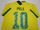 Pele of Brasil signed autographed soccer jersey PAAS COA 513