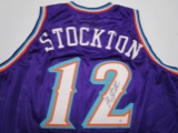 John Stockton of the Utah Jazz signed autographed basketball jersey PAAS COA 102